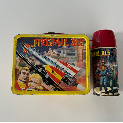 Rare Vintage 1964 Vintage Fireball XL5 lunch box with thermos