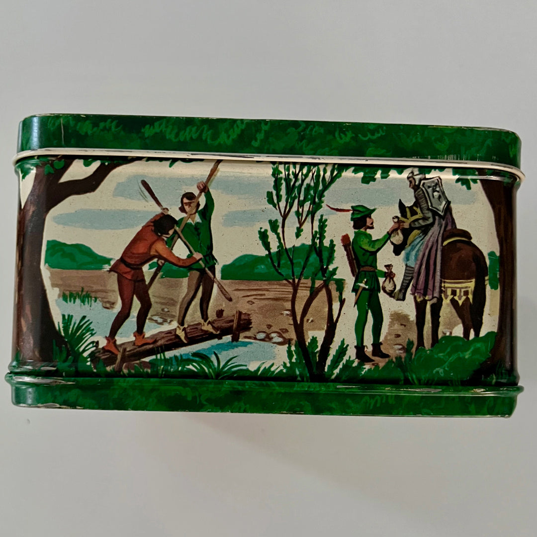 Rare Vintage 1956 Robin Hood Lunch Box with Thermos