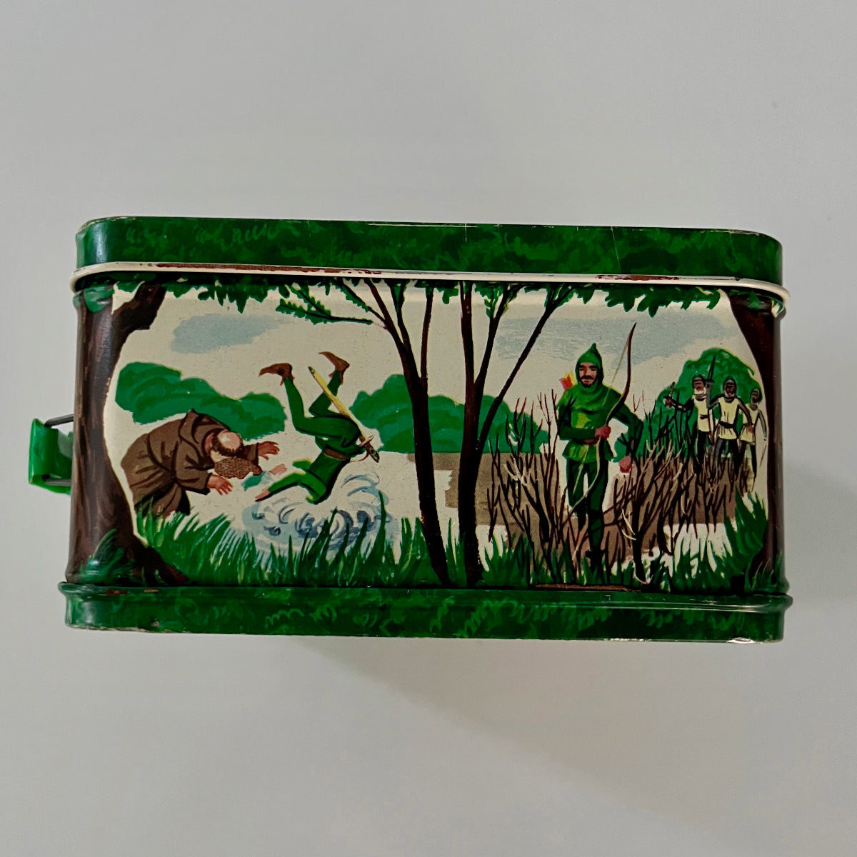 Rare Vintage 1956 Robin Hood Lunch Box with Thermos