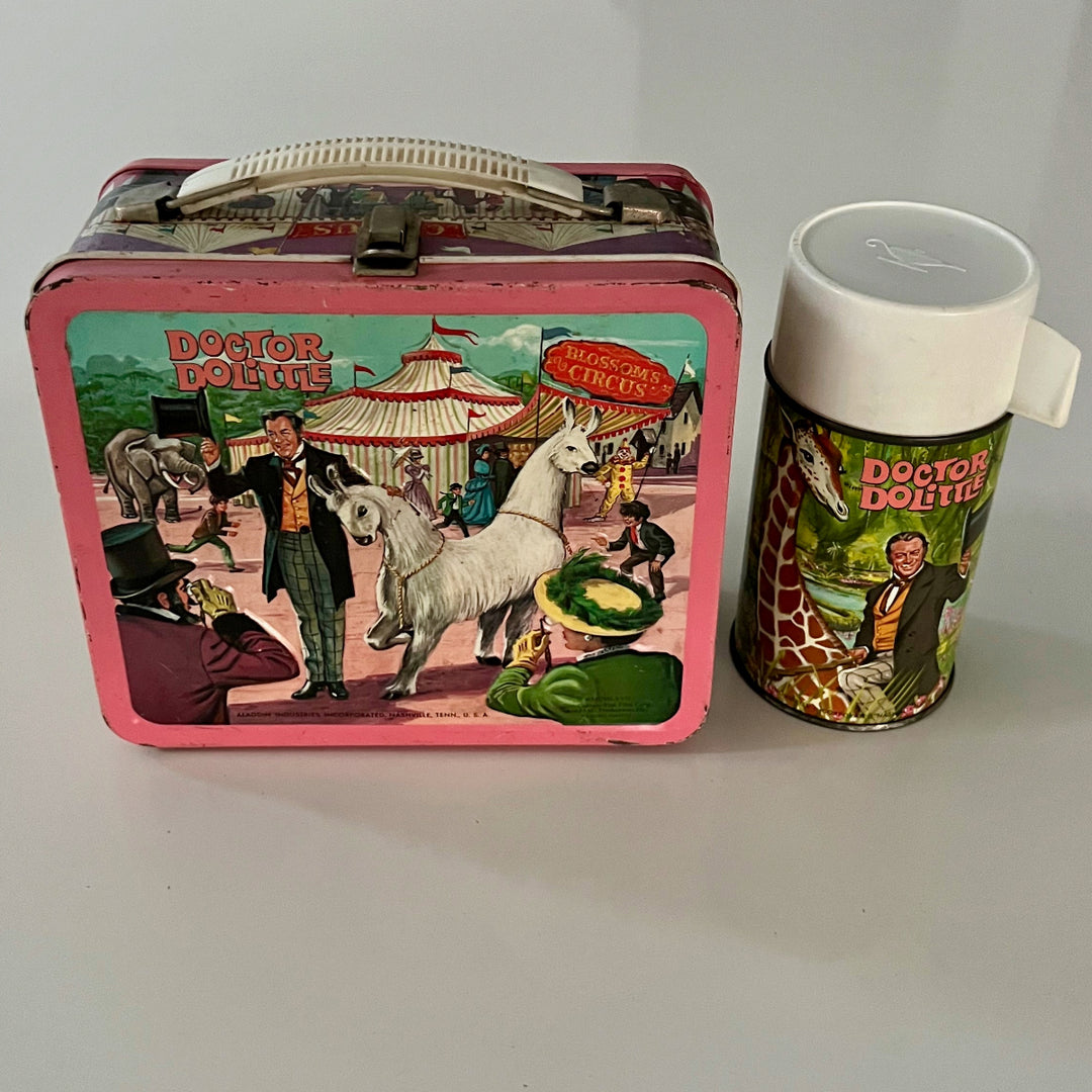 Rare Vintage Doctor Dolittle Lunch Box with Thermos
