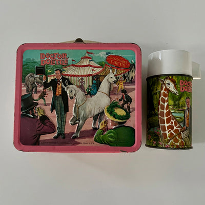 Rare Vintage Doctor Dolittle Lunch Box with Thermos