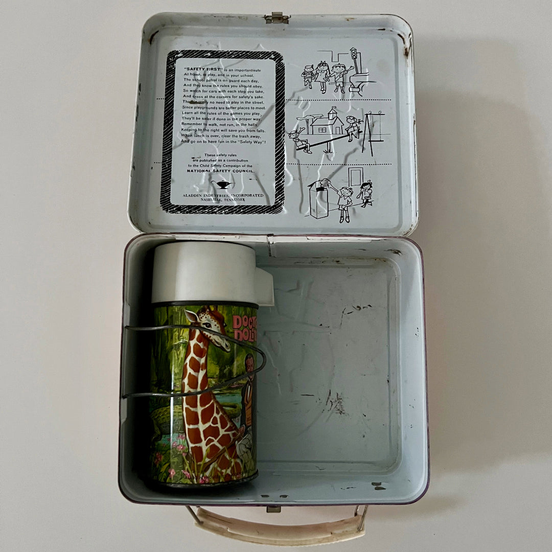 Rare Vintage Doctor Dolittle Lunch Box with Thermos