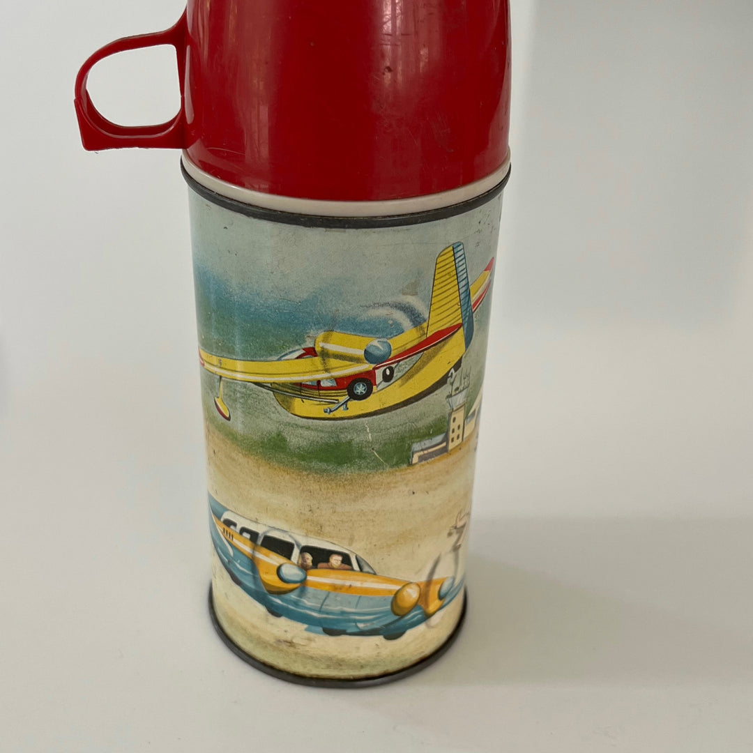 Vintage 1960 Hometown Airport Thermos Only