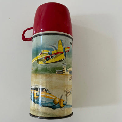Vintage 1960 Hometown Airport Thermos Only