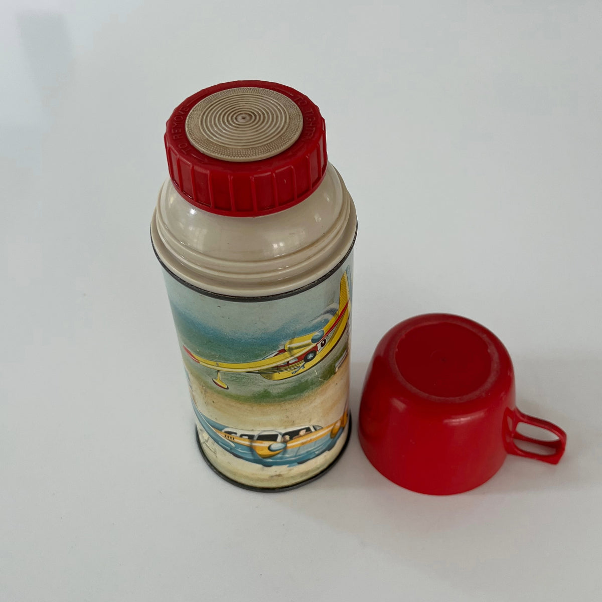 Vintage 1960 Hometown Airport Thermos Only