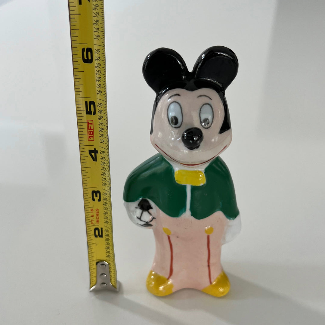Rare VTG Mickey 1930-1950s Soccer Ceramic Figurine