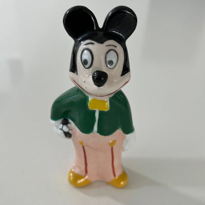 Rare VTG 1930-1950s Mickey with Soccer Ball Ceramic Figurine