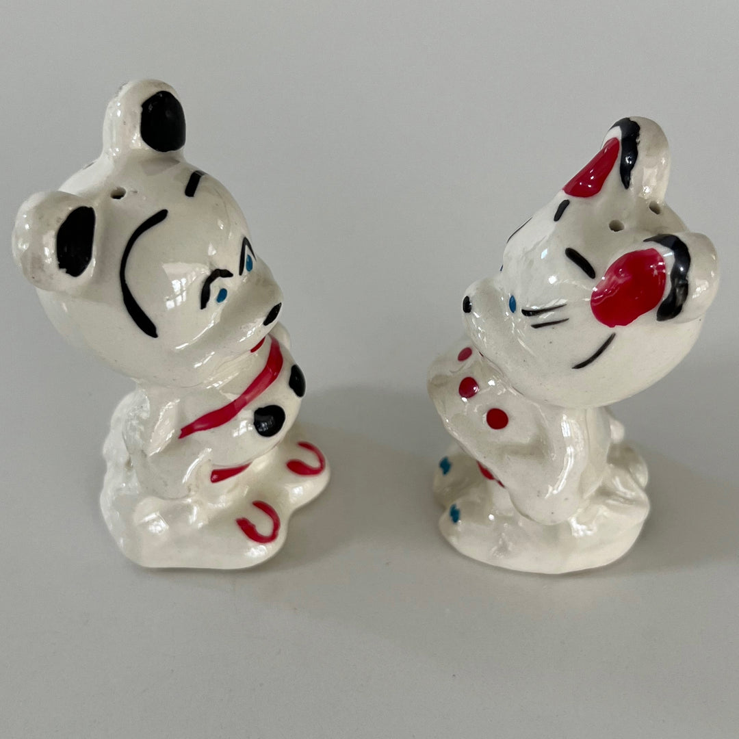 Rare VTG 2 Piece 1930-1950s Mickey and Minnie Salt And Pepper Figurine