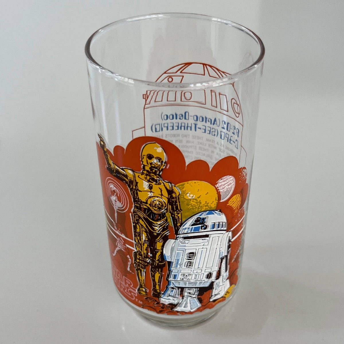 Vintage 1977 Burger King Star Wars R2-D2 C-3P0 Collectible Drinking Glass