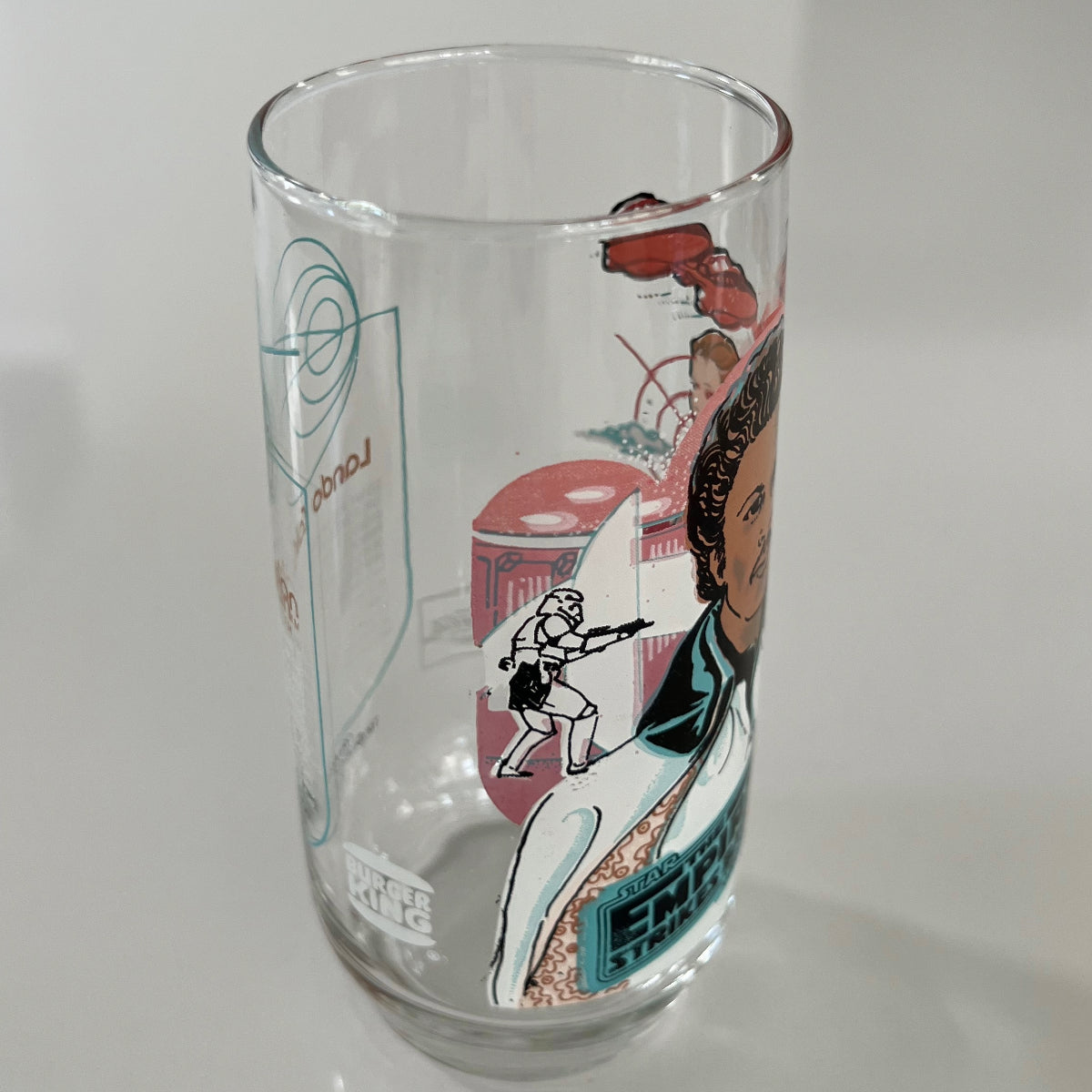 Vintage 1980 Burger King Empire Strikes Back Lando Calrissian Collectible Drinking Glass