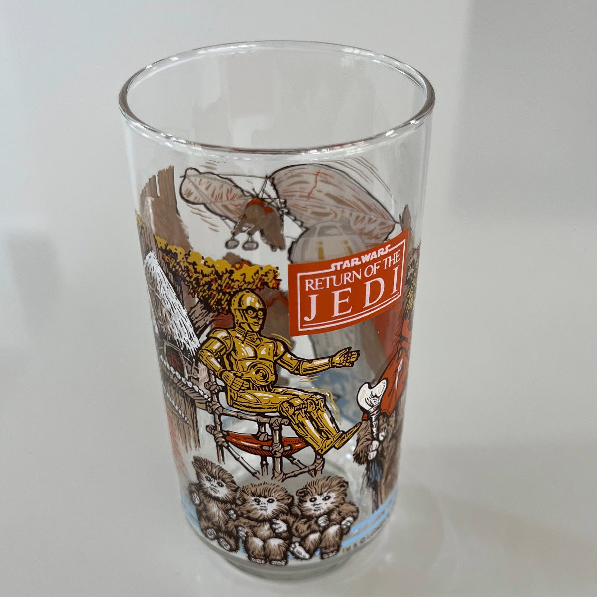 Vintage 1983 Burger King Return Of The Jedi Ewok village Collectible Drinking Glass