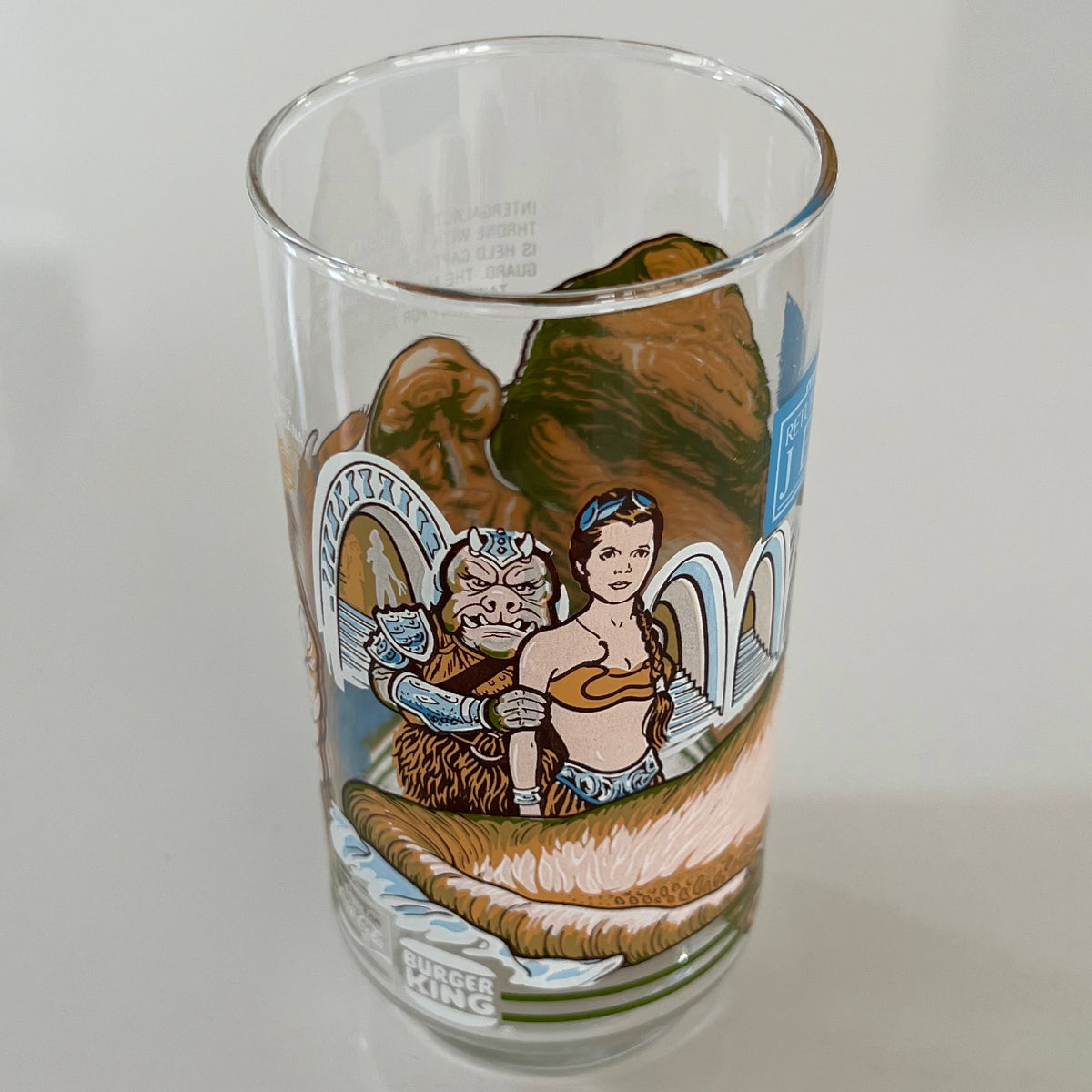 Vintage 1983 Burger King Return Of The Jedi Jabba Collectible Drinking Glass