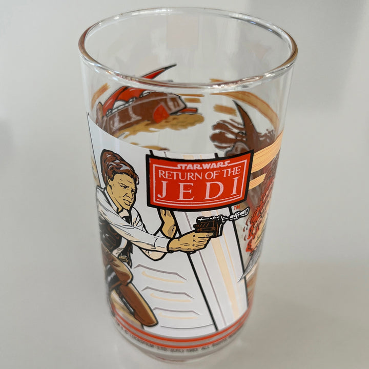 Vintage 1983 Burger King Return Of The Jedi Han Solo Collectible Drinking Glass