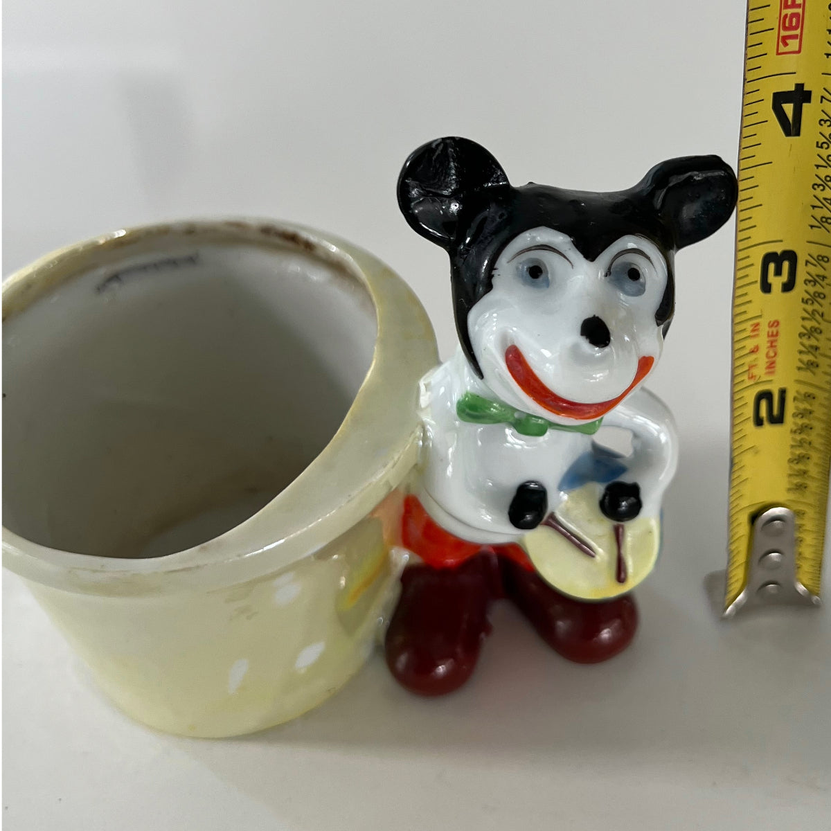 Rare VTG 1930-1950s Mickey Planter Ceramic Figurine