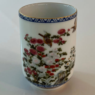 Vintage 1985 Franklin Mint Porcelain Tea Sake Cup set 12 pieces.