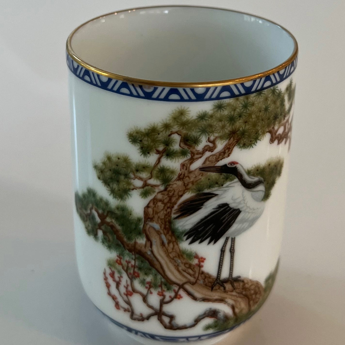 Vintage 1985 Franklin Mint Porcelain Tea Sake Cup set 12 pieces