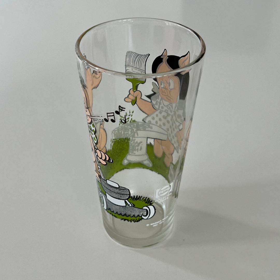 Vintage 1976 Pepsi Looney Tunes Porky and Petunia Drinking Glass