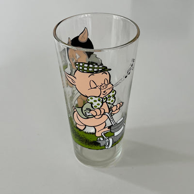 Vintage 1976 Pepsi Looney Tunes Porky and Petunia Drinking Glass