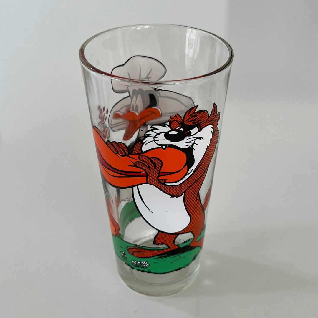 Vintage 1976 Pepsi Looney Tunes Daffy Duck Tasmanian Drinking Glass
