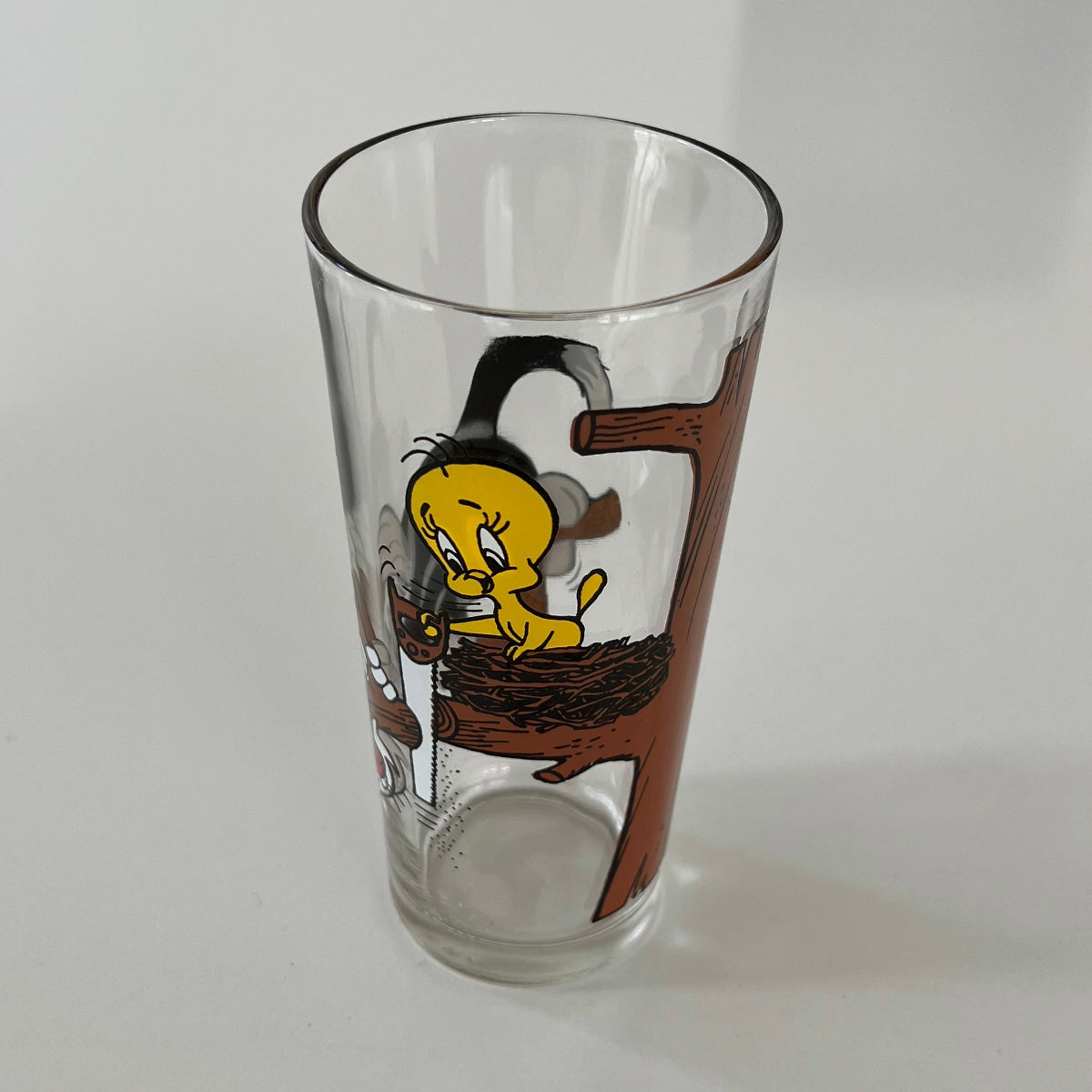 Vintage 1970s Sylvester and Tweety Bird Looney Tunes Drinking Glass