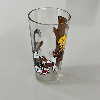 Vintage 1970s Sylvester and Tweety Bird Looney Tunes Drinking Glass