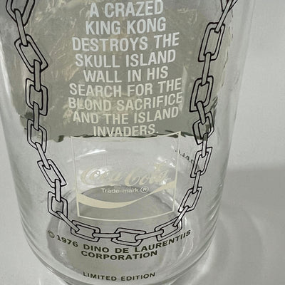 Vintage 1976 King Kong Drinking Glass