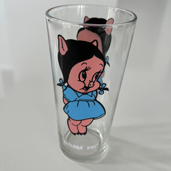 Vintage 1973 Pepsi Looney Tunes Petunia Pig Drinking Glass