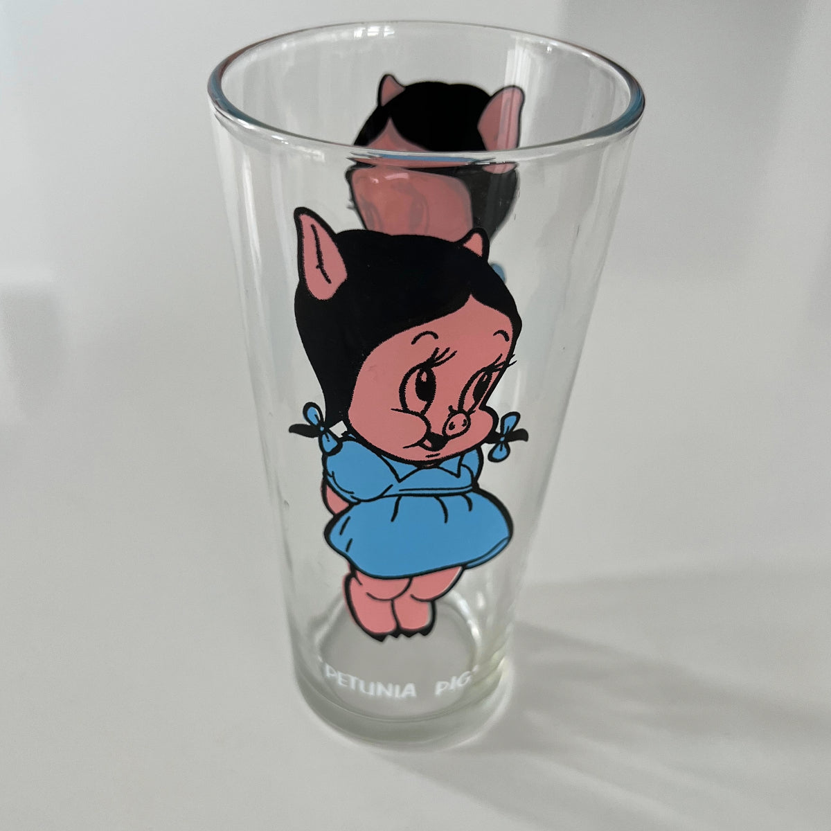 Vintage 1973 Pepsi Looney Tunes Petunia Pig Drinking Glass