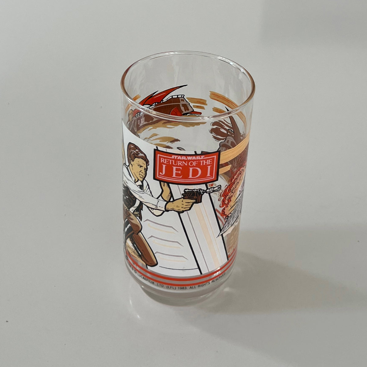 Vintage 1983 Burger King Return Of The Jedi Collectible Drinking Glass set
