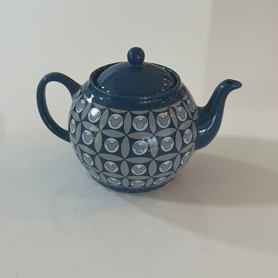 VTG Disney Ceramic navy blue with silver accent Mickey head.