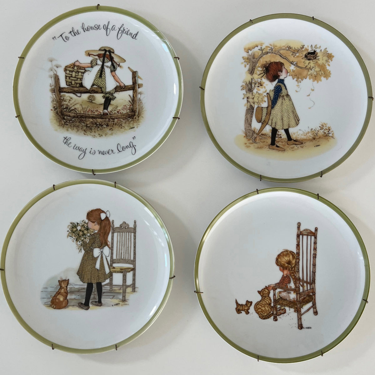 Vintage 1970s Holly Hobbie Decorative Plates