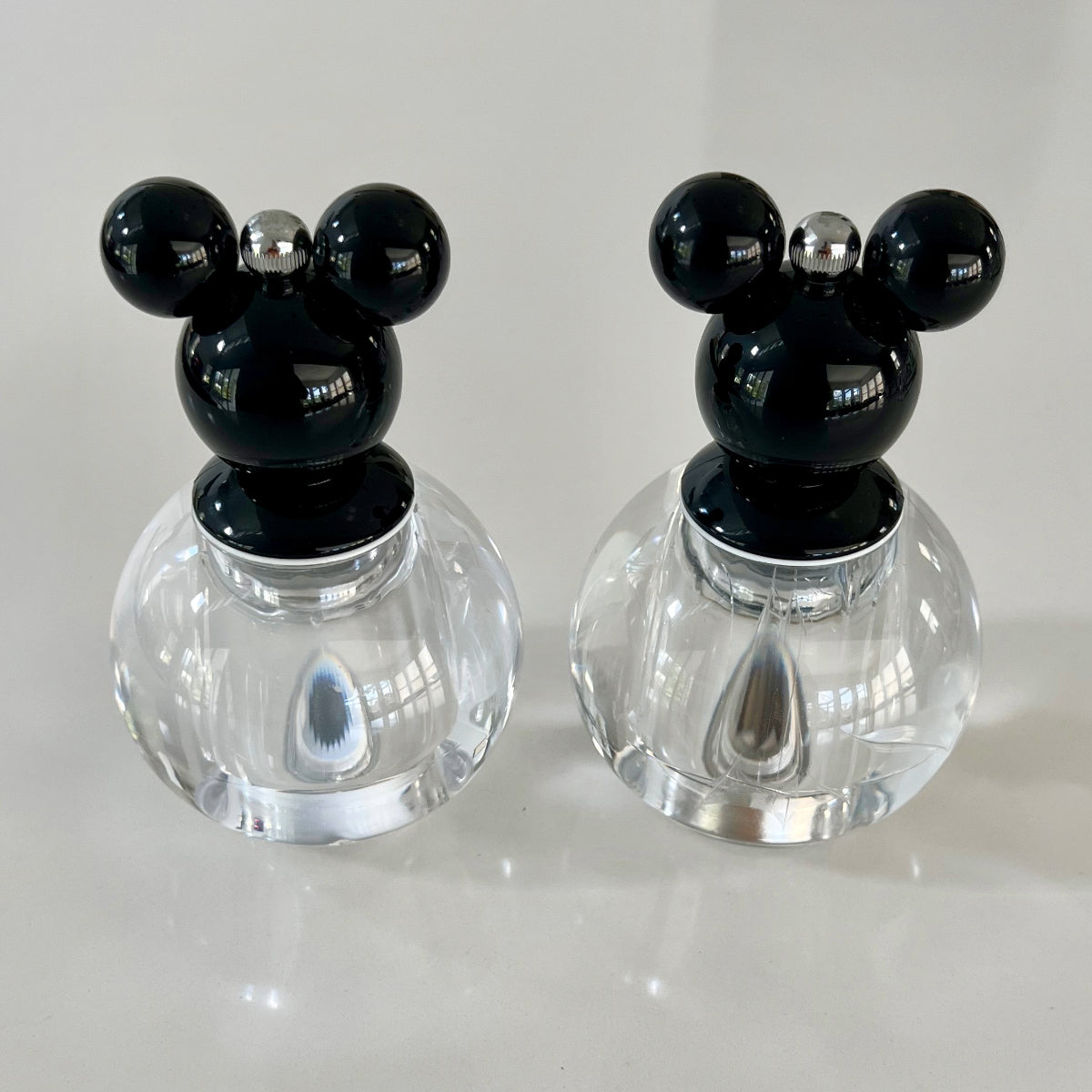 Vintage Disney Glass Salt And Pepper Glass grinders