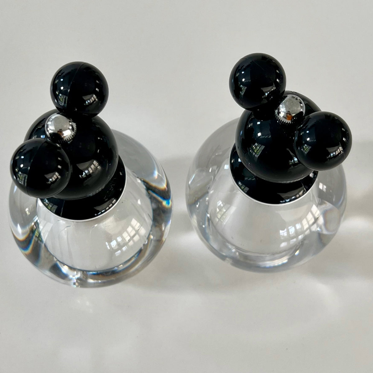 Vintage Disney Glass Salt And Pepper Glass grinders