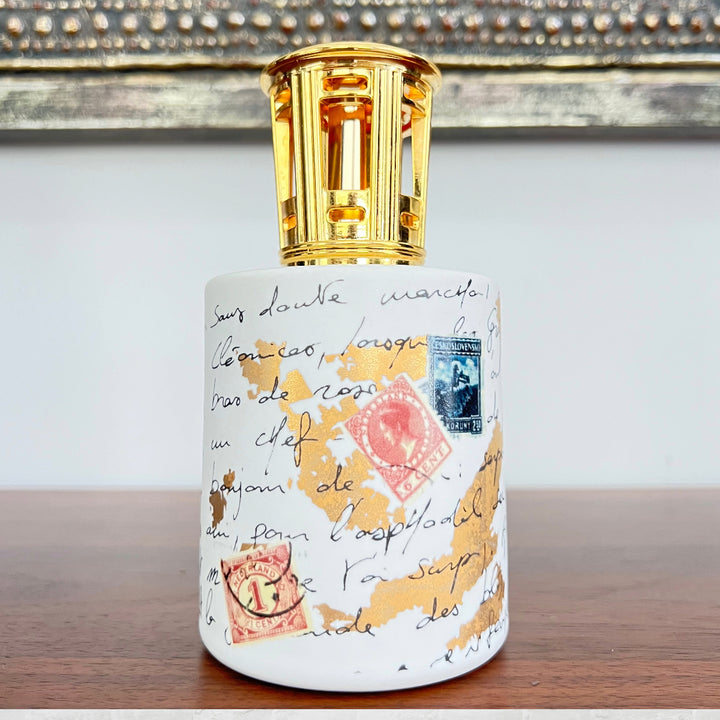 Vintage Lampe Berger Oil Fragrance Lamp Postage Design Made in France