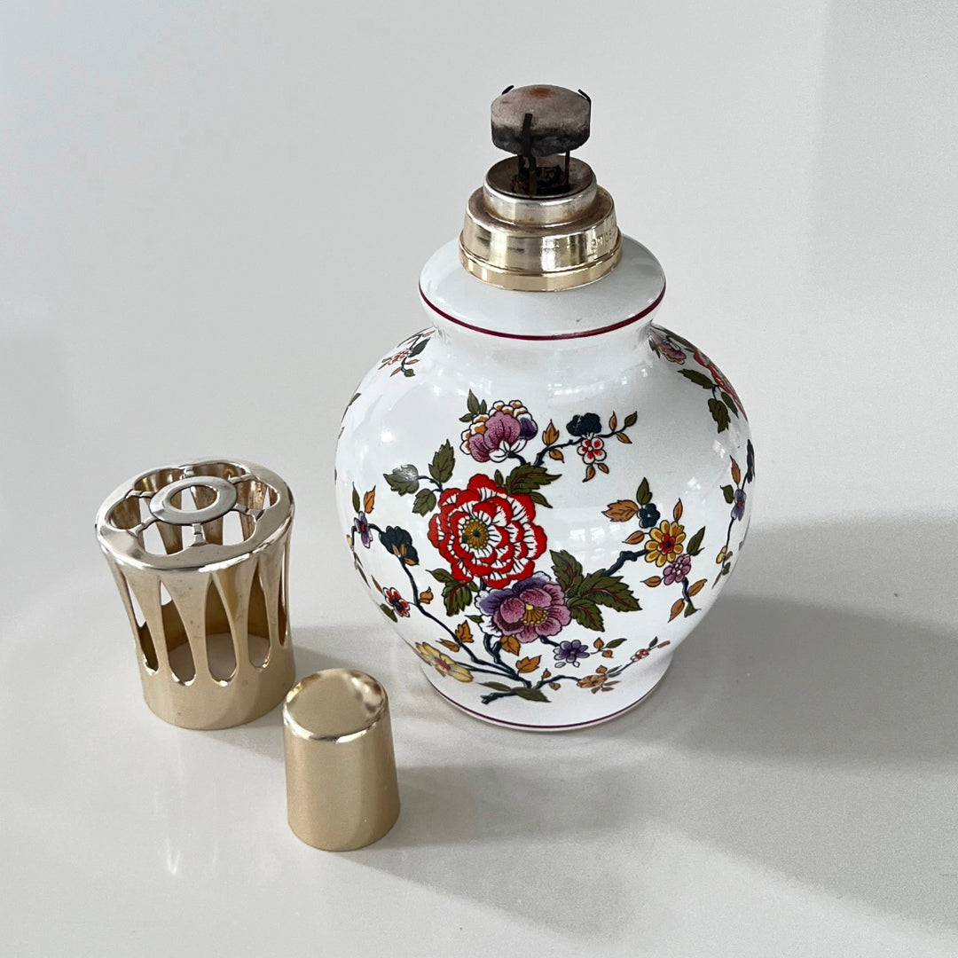 Lampe Berger KP PILLIVUYT - Made in France, années 1960. Décor floral Lampe Berger KP PILLIVUYT - Made in France, années 1960. Décor floral