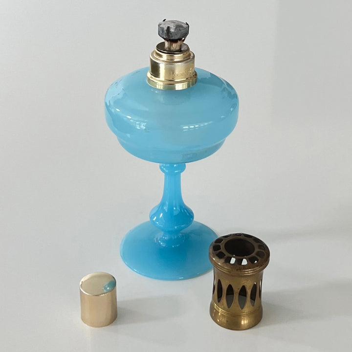 Vintage 1960s Opaline Veritable Blue Lampe Berger Home Fragrance Made in France