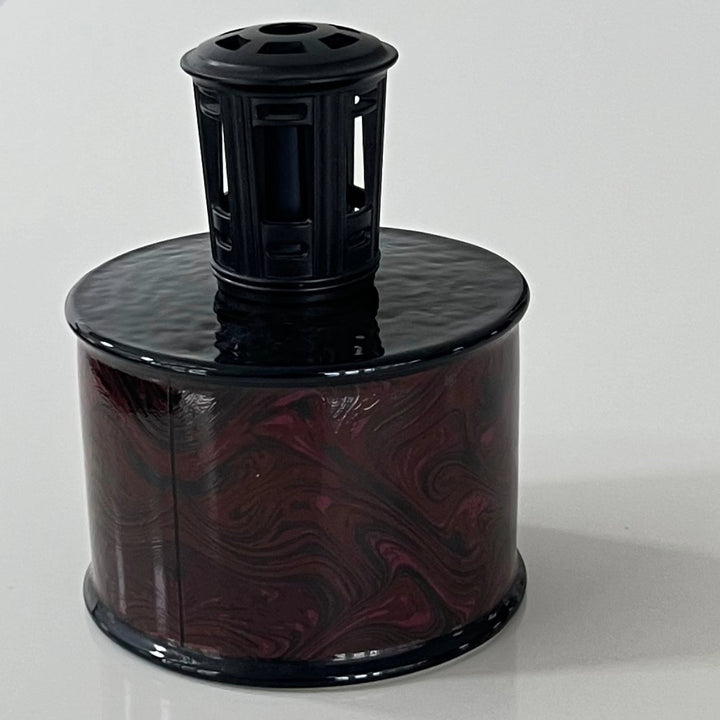 Vintage Revol oval shaped burgundy Lampe Berger Oil Fragrance Made in France