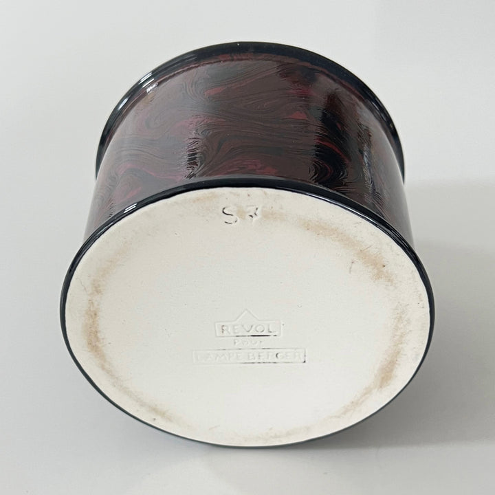 Vintage Revol oval shaped burgundy Lampe Berger Oil Fragrance Made in France