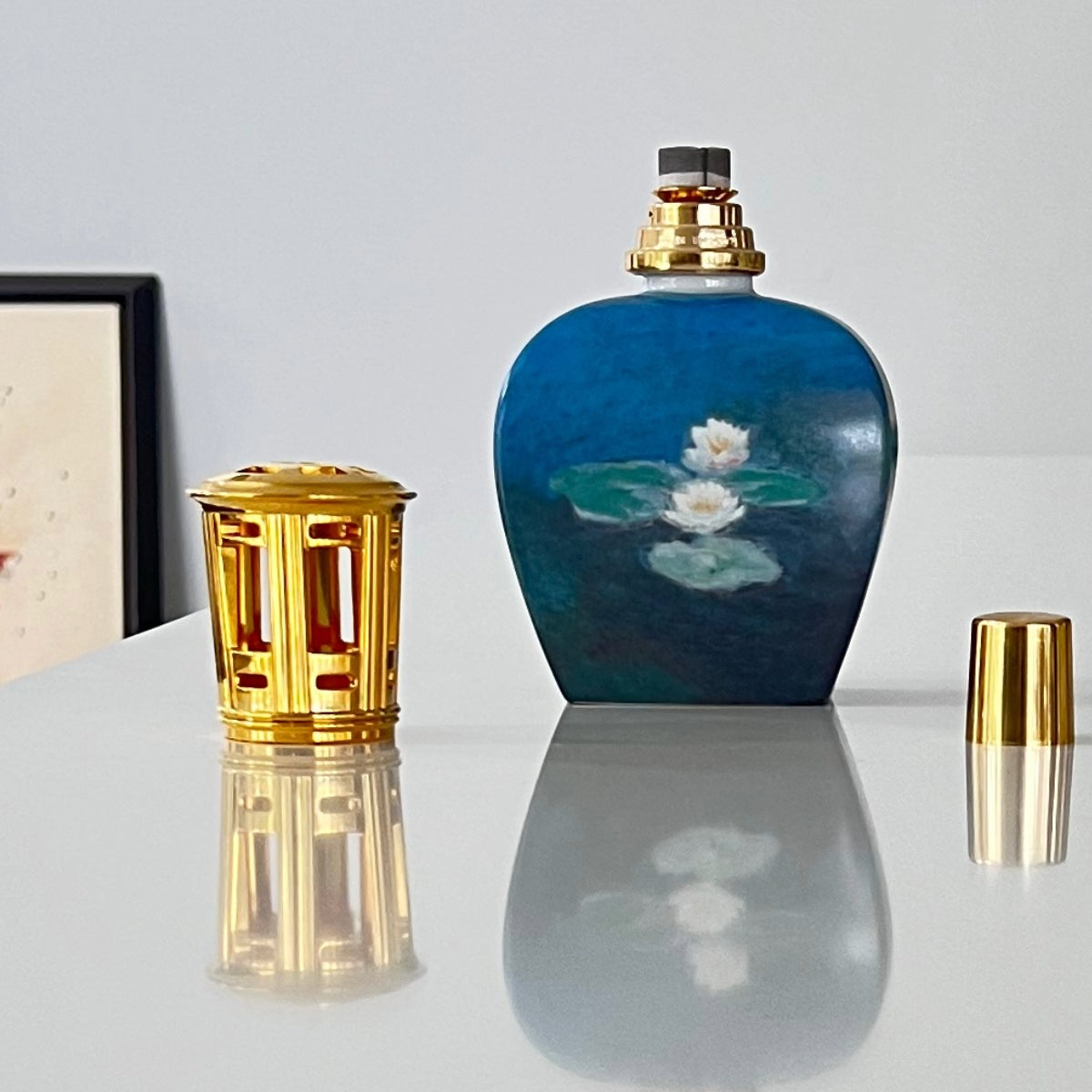 Vintage Goebel Claude Monet Water Lillies Lampe Berger Home