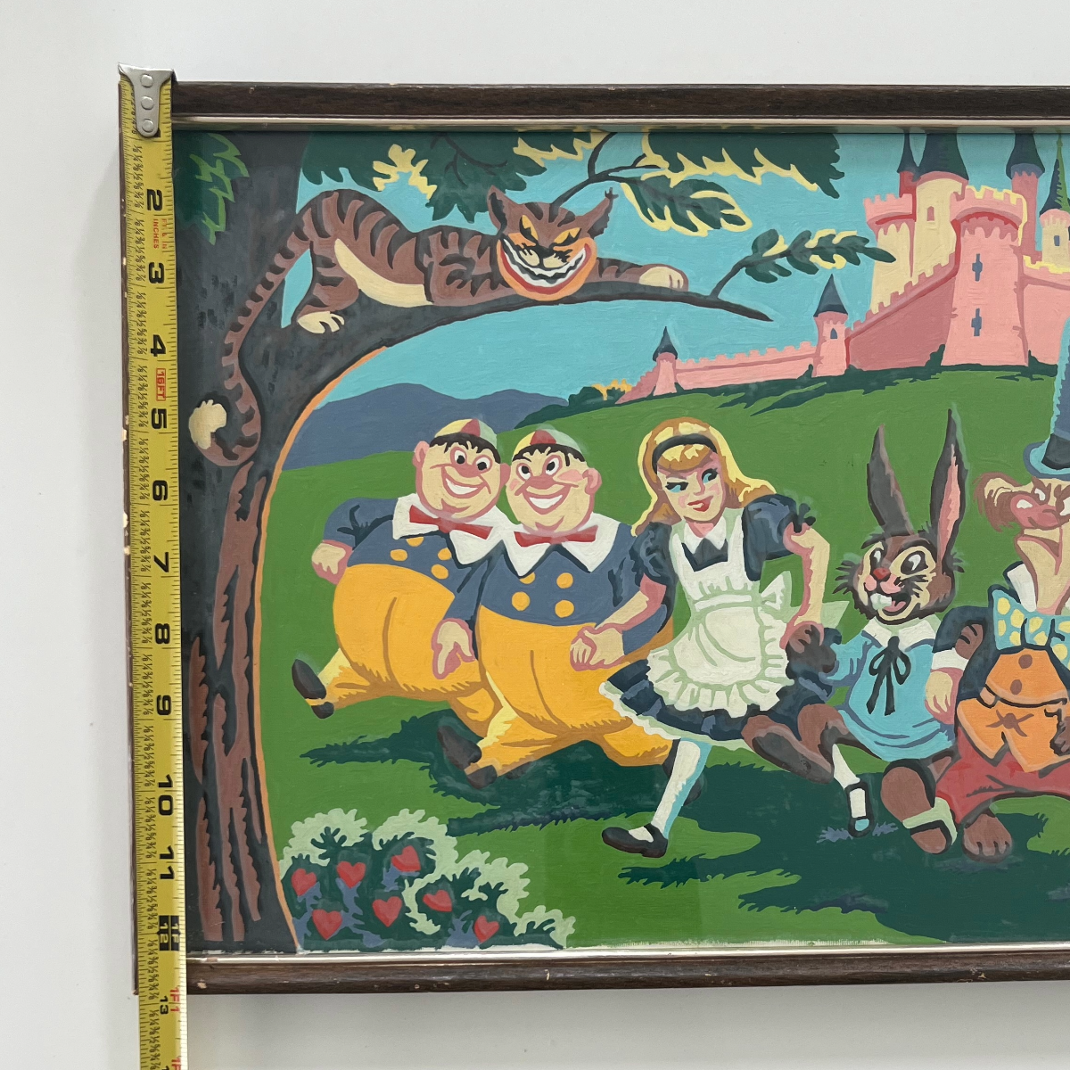 Vintage 1950s - 1960s Alice In Wonderland Paint By Number Painting