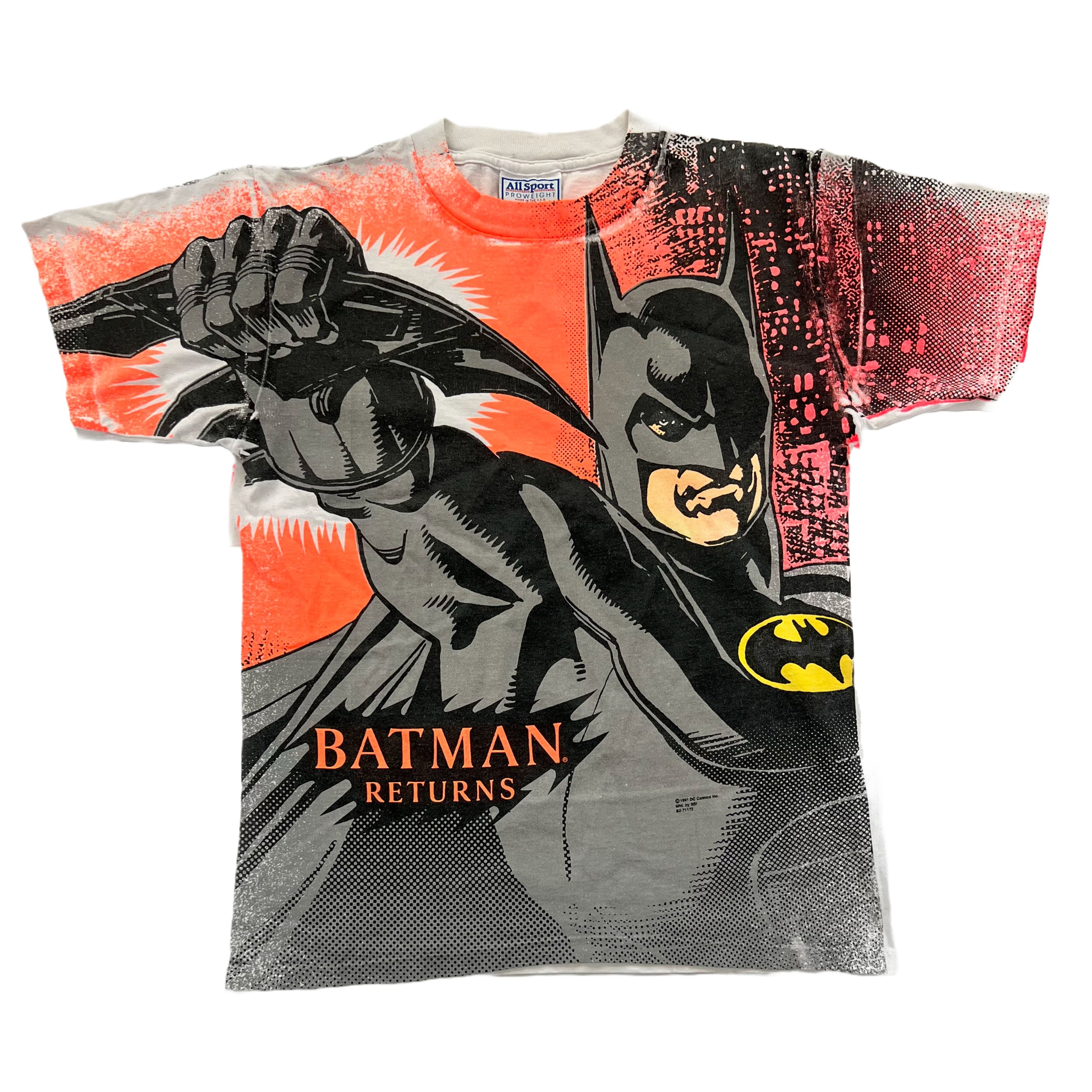 1991年 USA製 BATMAN RETURNS 映画プロモ Tシャツ DC COMICS 1991年 USA製 BATMAN RETURNS 映画プロモ Tシャツ DC COMICS