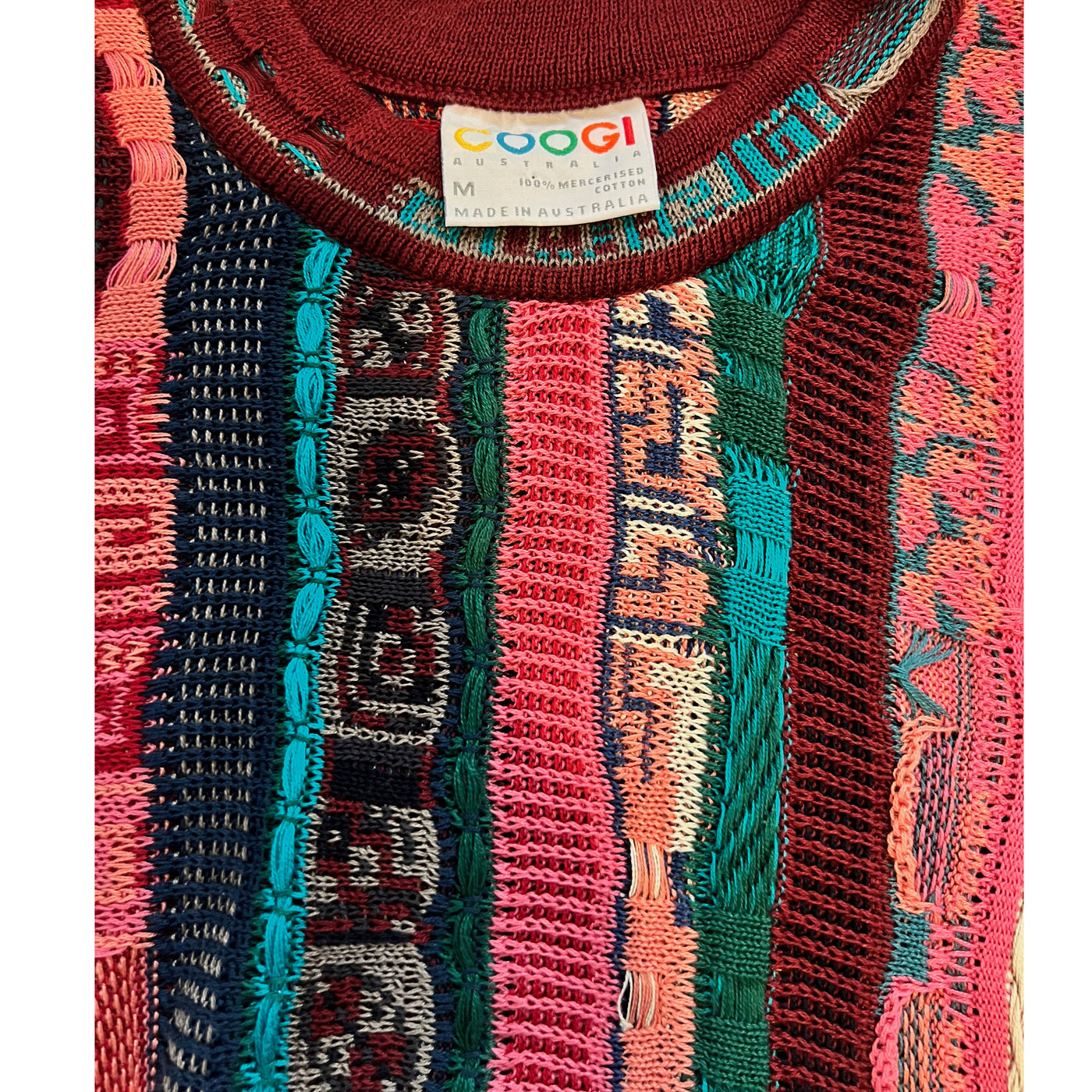 Vintage COOGI cotton multi color sweater. Size M