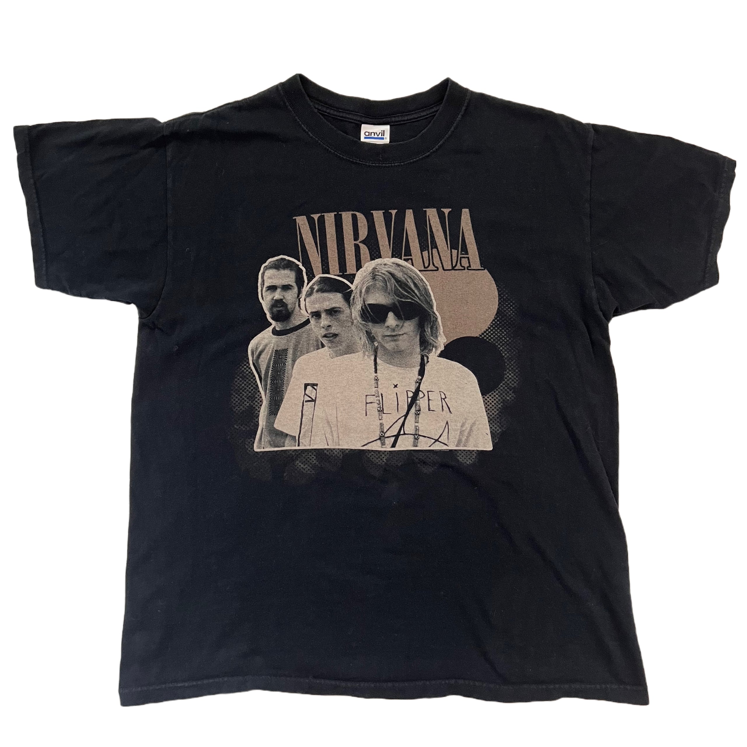 Vintage Nirvana Kurt Cobain Flipper T Shirt 2007. ANVIL