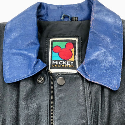 Vintage 90's Disney Mickey and friends leather jacket. Large