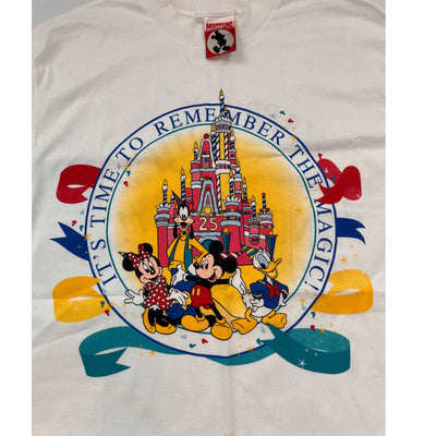 Vintage 90s Disney World 25th Anniversary T-shirt. New without tag. XL
