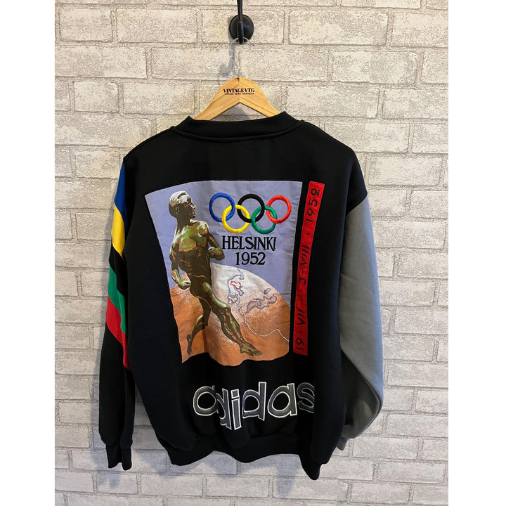 Rare vintage 80s Adidas trefoil Stockholm 1956 Olympics sweatshirt