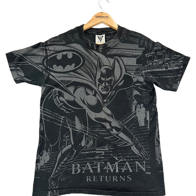 Vintage Batman Returns 1991 movie all over print T-shirt. Medium