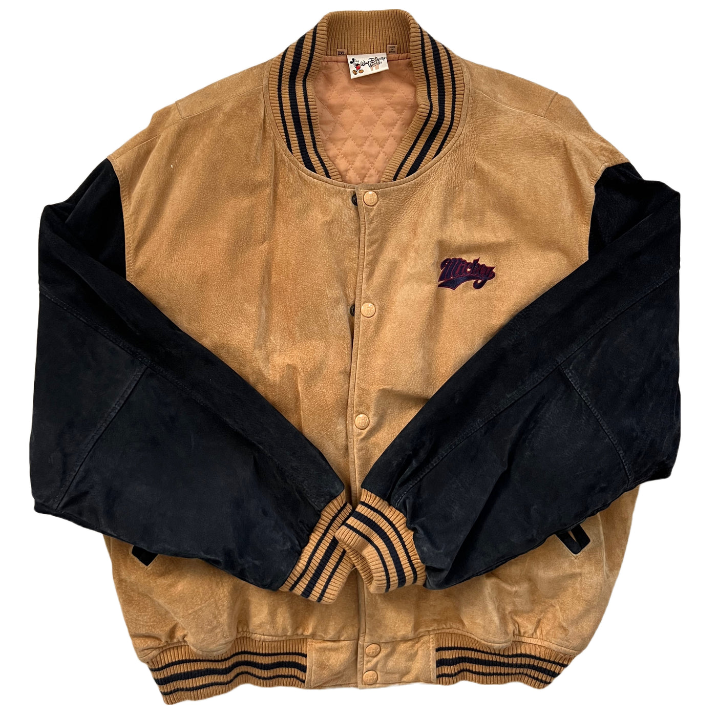 Vintage Disney Mickey Mouse 1928 Varsity Jacket  suede leather.