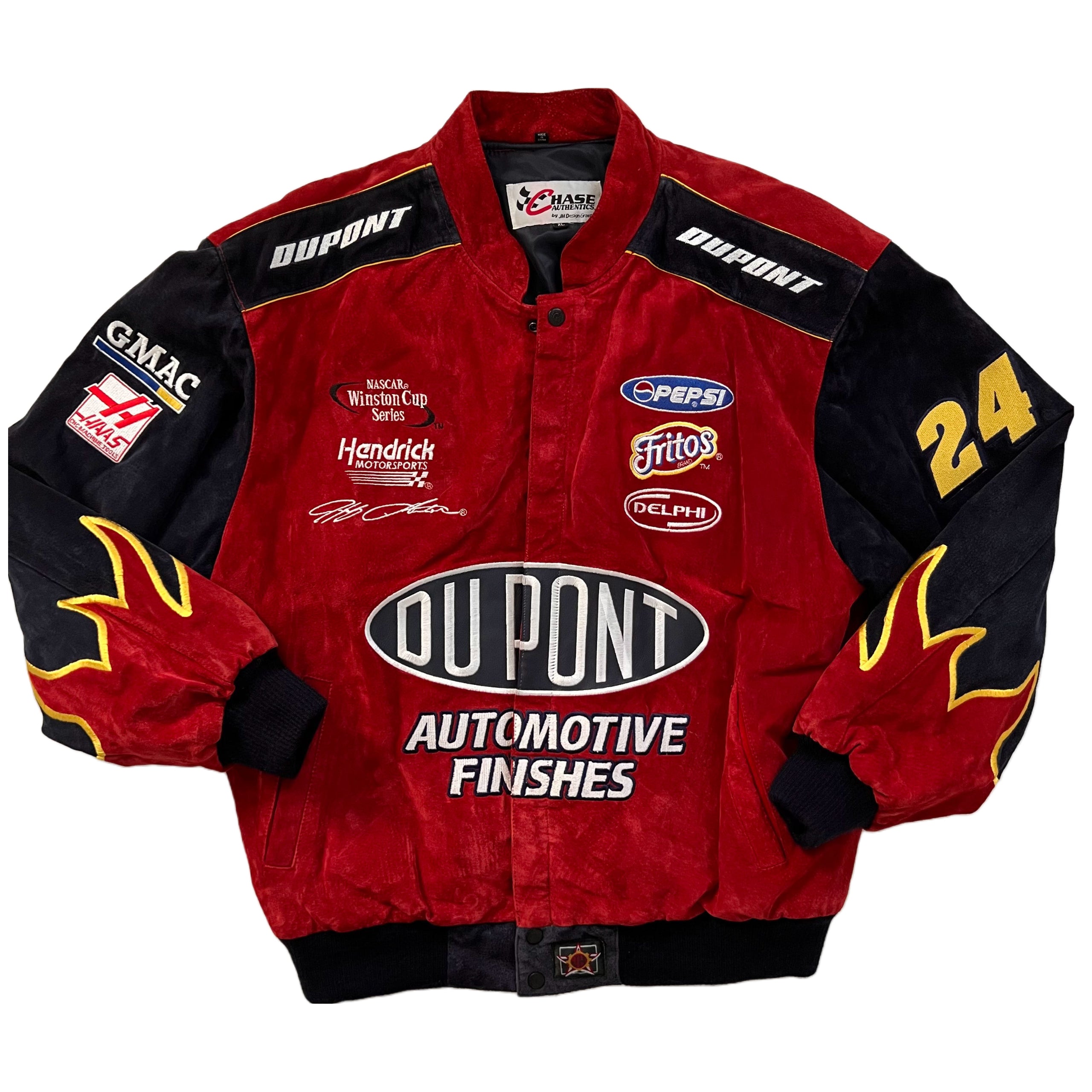 Chase Authentic JH Winston Cup Dupont Nascar 24 Leather Jacket XL