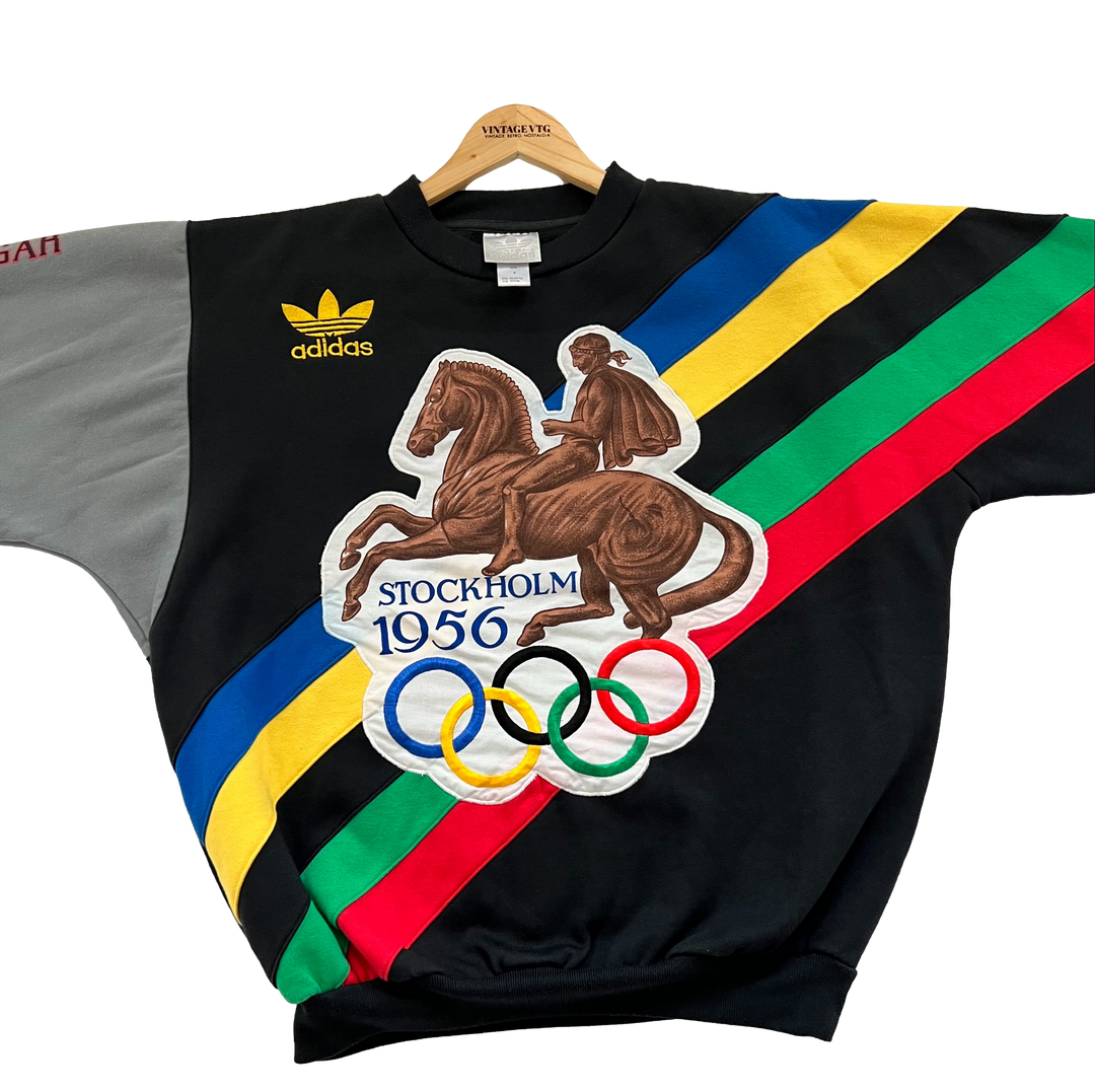 Rare vintage 80s Adidas trefoil Stockholm 1956 Olympics sweatshirt Vintage VTG